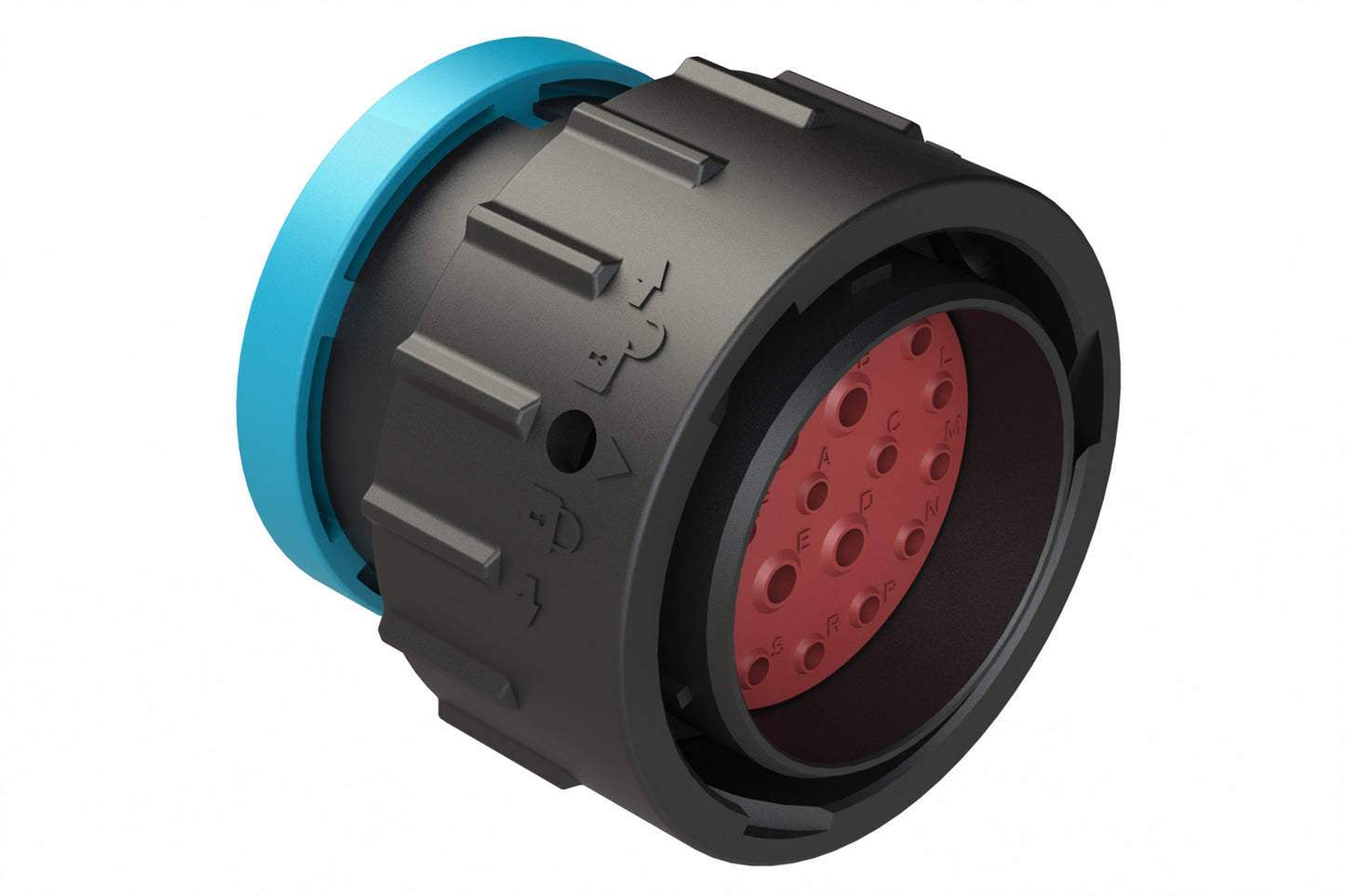 AHDP06-24-21PR-BRA 21 Position Plug, Pin, Shell Size 24, Reduced Diameter Seal (Blue Adapter), Backshell Ring Adapter. HDP26-24-21PE-L017