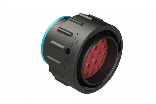 AHDP06-24-21PR-SRA 21 Position Plug, Pin, Shell Size 24, Reduced Diameter Seal (Blue Adapter), Smooth Ring Adapter. HDP26-24-21PE