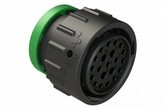 AHDP06-24-21SN-BRA 21 Position Plug, Socket, Shell Size 24, Normal Diameter Seal (Green Adapter), Backshell Ring Adapter. HDP26-24-21SN-L017