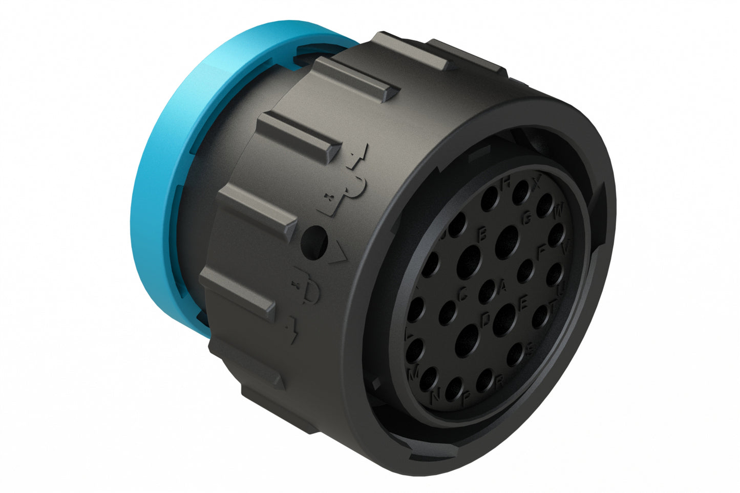 AHDP06-24-21SR-BRA 21 Position Plug, Socket, Shell Size 24, Reduced Diameter Seal (Blue Adapter), Backshell Ring Adapter. HDP26-24-21SE-L017