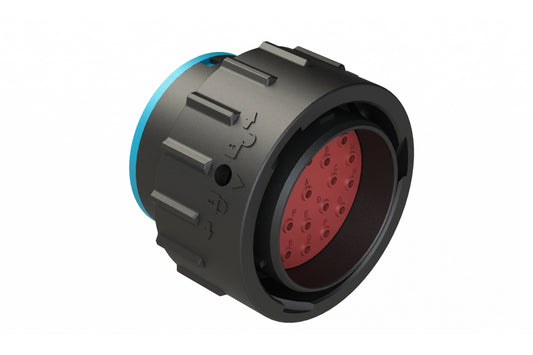 AHDP06-24-23PR-SRA 23 Position Plug, Pin, Shell Size 24, Reduced Diameter Seal (Blue Adapter), Smooth Ring Adapter. HDP26-24-23PE