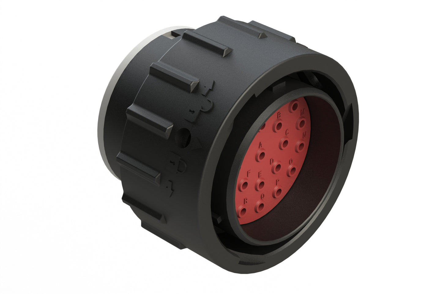 AHDP06-24-23PT-SRA 23 Position Plug, Pin, Shell Size 24, Plastic, Thin Diameter Seal (Grey Adapter), Smooth Ring Adapter (SRA). HDP26-24-23PT