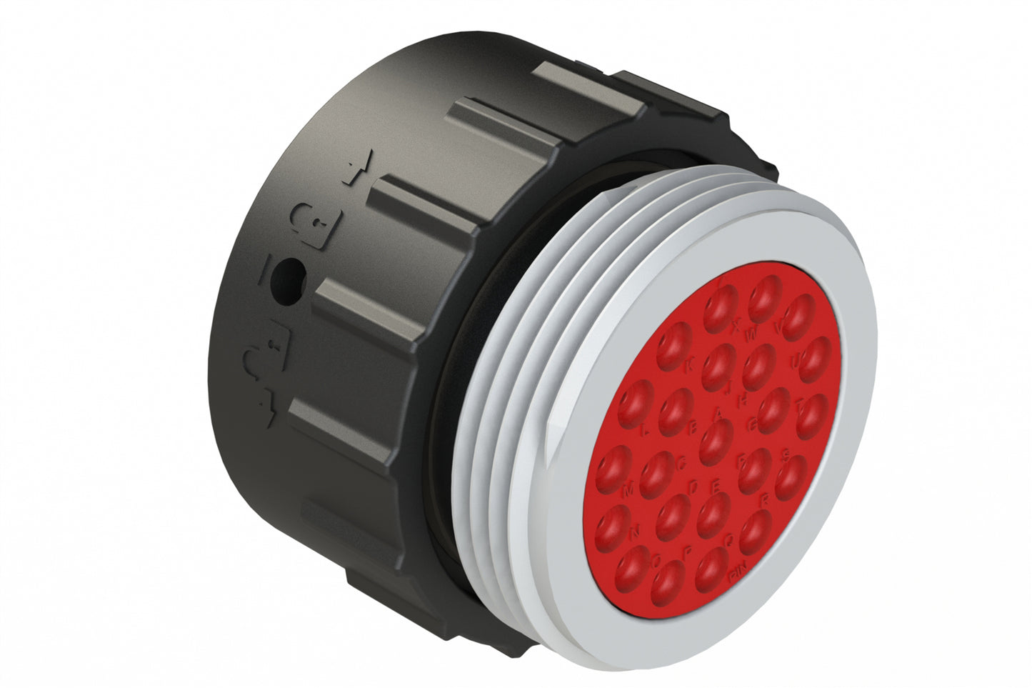 AHDP06-24-23PT-WTA 23 Position Plug, Pin, Shell Size 24, Plastic, Thin Diameter Seal (Grey Adapter), Wide Thread Adapter (WTA)