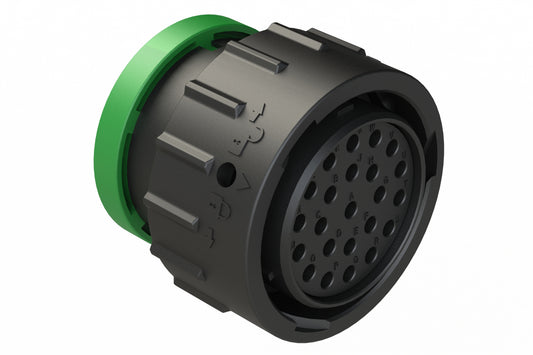 AHDP06-24-23SN-BRA 23 Position Plug, Socket, Shell Size 24, Normal Diameter Seal (Green Adapter), Backshell Ring Adapter. HDP26-24-23SN-L017