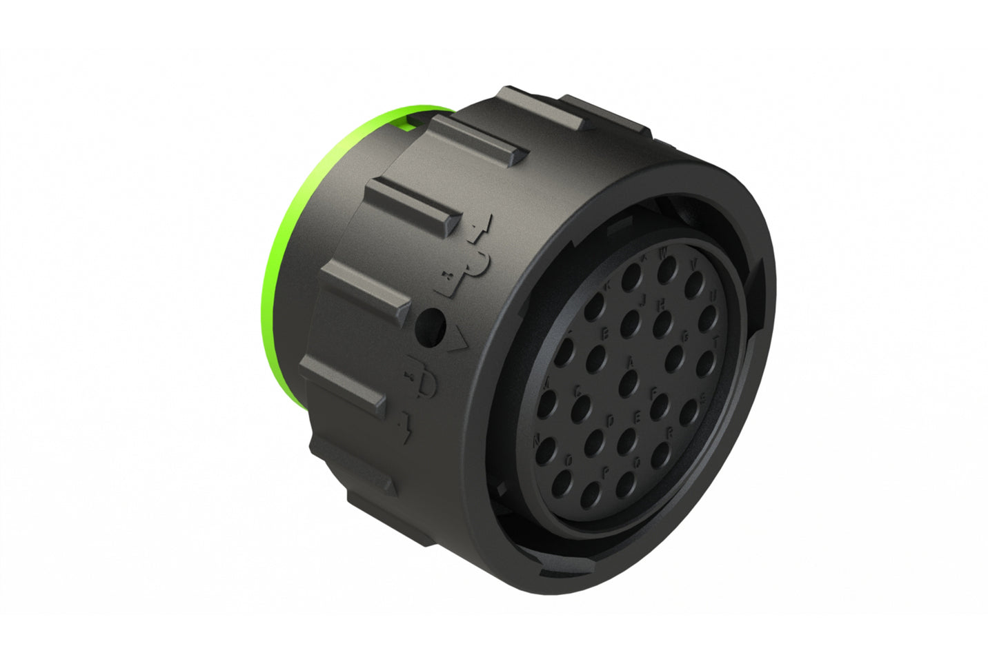 AHDP06-24-23SN-SRA 23 Position Plug, Socket, Shell Size 24, Normal Diameter Seal (Green Adapter), Smooth Ring Adapter. HDP26-24-23SN