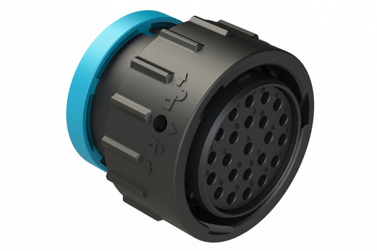 AHDP06-24-23SR-BRA 23 Position Plug, Socket, Shell Size 24, Reduced Diameter Seal (Blue Adapter), Backshell Ring Adapter. HDP26-24-23SE-L017