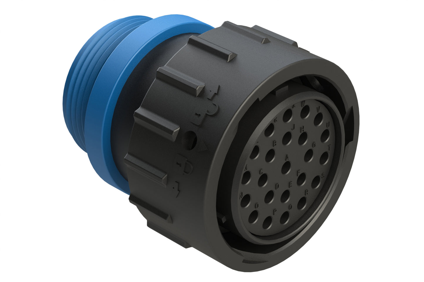 AHDP06-24-23SR-STA 23 Position Plug, Socket, Shell Size 24, Reduced Diameter Seal (Blue Adapter), Small Thread Adapter. HDP26-24-23SE-L015
