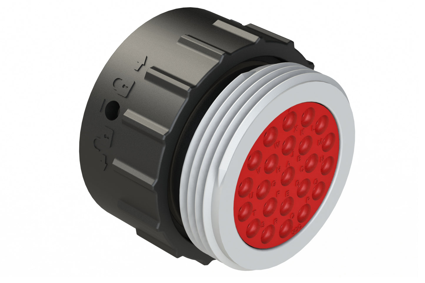 AHDP06-24-23ST-WTA 23 Position Plug, Socket, Shell Size 24, Plastic, Thin Diameter Seal (Grey Adapter), Wide Thread Adapter (WTA)