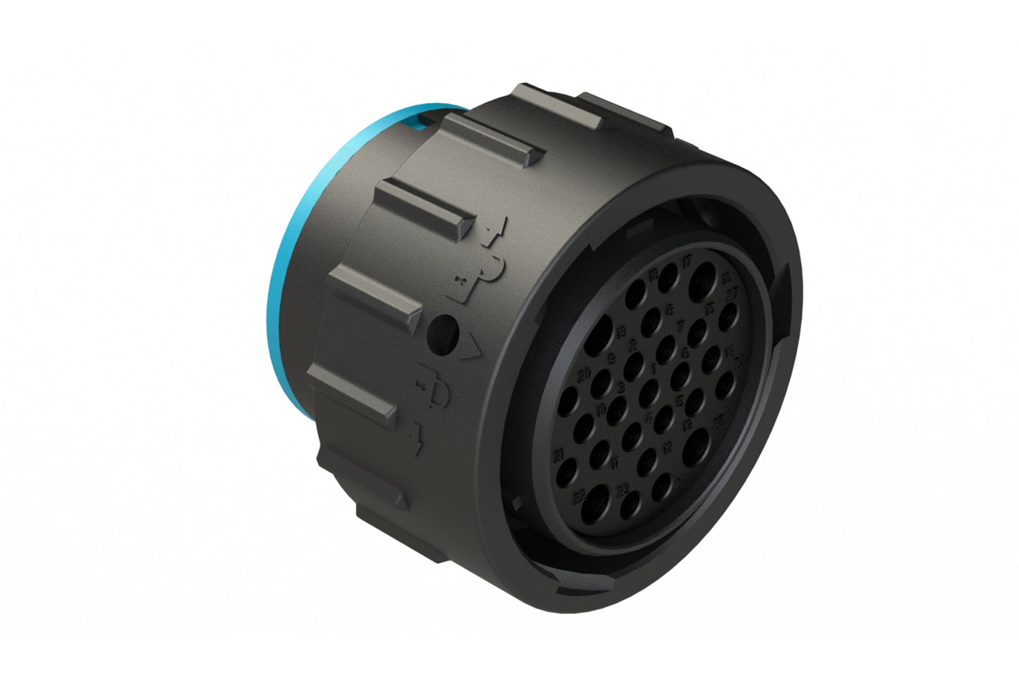 AHDP06-24-27SR-SRA 27 Position Plug, Socket, Shell Size 24, Reduced Diameter Seal (Blue Adapter), Smooth Ring Adapter