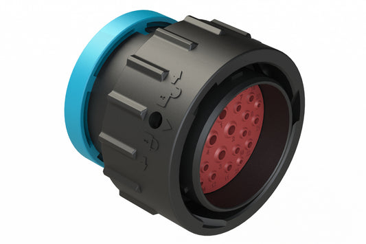 AHDP06-24-29PR-BRA 29 Position Plug, Pin, Shell Size 24, Reduced Diameter Seal (Blue Adapter), Backshell Ring Adapter. HDP26-24-29PE-L017