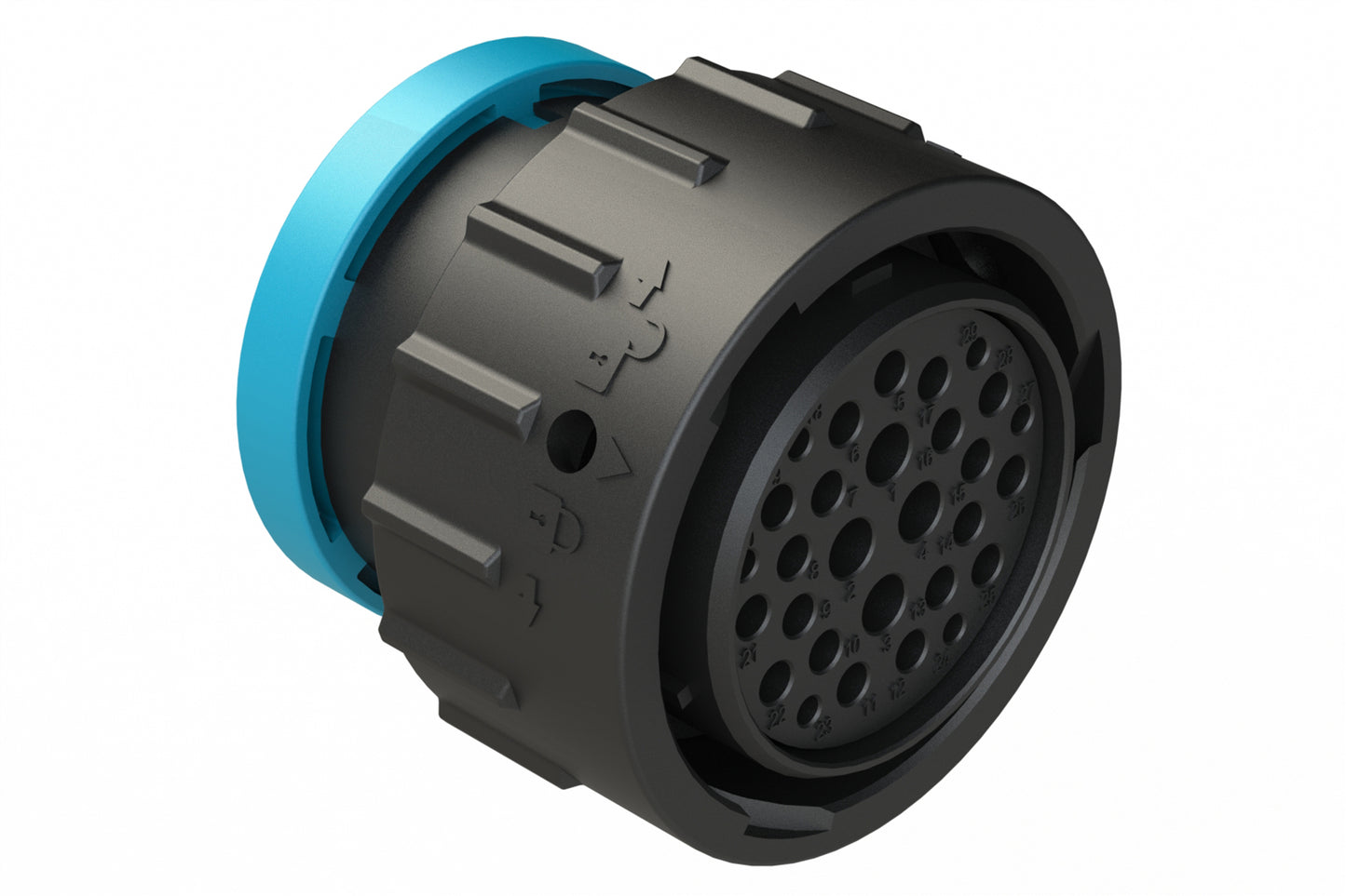 AHDP06-24-29SR-BRA 29 Position Plug, Socket, Shell Size 24, Reduced Diameter Seal (Blue Adapter), Backshell Ring Adapter. HDP26-24-29SE-L017