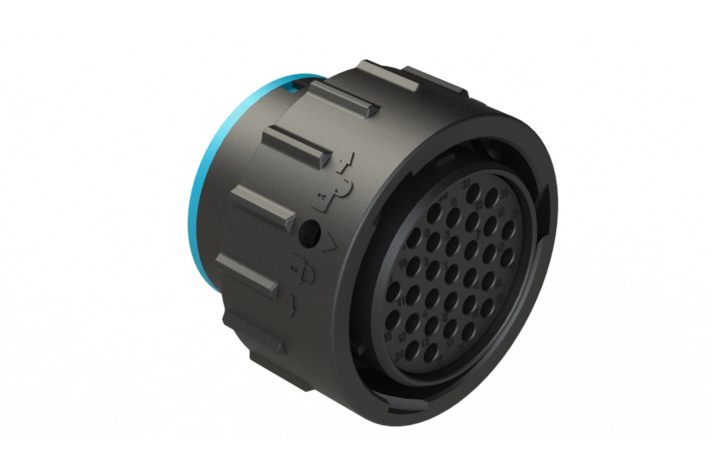 AHDP06-24-31SR-SRA 31 Position Plug, Socket, Shell Size 24, Reduced Diameter Seal (Blue Adapter), Smooth Ring Adapter. HDP26-24-31SE