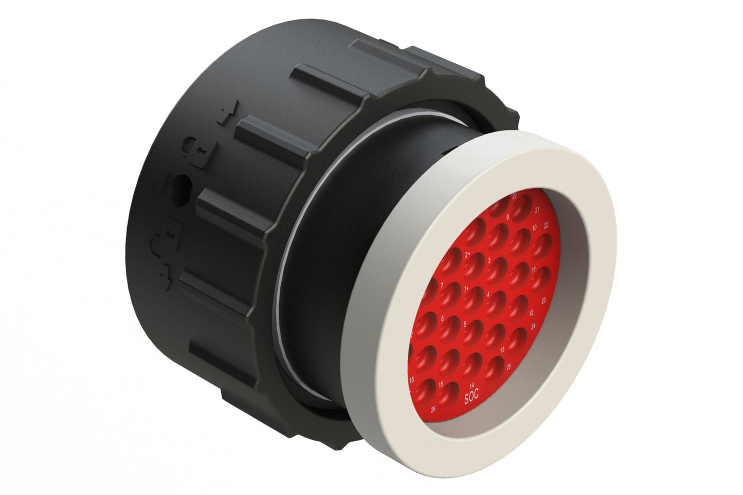 AHDP06-24-31ST-BRA 31 Position Plug, Socket, Shell Size 24, Thin Diameter Seal (Grey Adapter), Backshell Ring Adapter. HDP26-24-31ST-L017