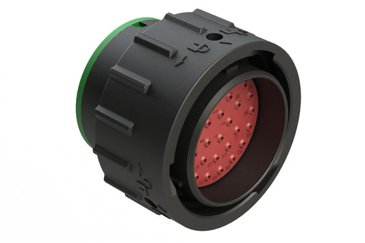 AHDP06-24-33PN-SRA 33 Position Plug, Shell Size 24, Pin, Shell Size 24, Plastic, Normal Diameter Rear Seal, Smooth Ring Adapter SRA (Green). HDP26-24-33PN