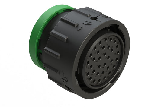 AHDP06-24-33SN-BRA 33 Position Plug, Shell Size 24, Plug, Socket, Shell Size 24, Plastic, Normal Diameter Rear Seal, Backshell Ring Adapter BRA (Green). HDP26-24-33SN-L017