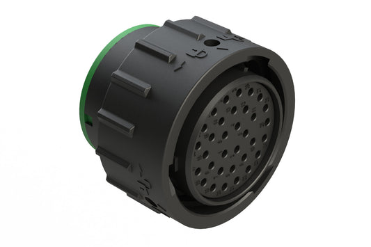 AHDP06-24-33SN-SRA 33 Position Plug, Shell Size 24, Socket, Shell Size 24, Plastic, Normal Diameter Rear Seal, Smooth Ring Adapter SRA (Green). HDP26-24-33SN