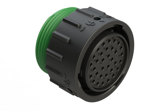 AHDP06-24-33SN-WTA 33 Position Plug, Shell Size 24, Socket, Shell Size 24, Plastic, Normal Diameter Rear Seal, Wide Thread Adapter WTA (Green). HDP26-24-33SN-L024