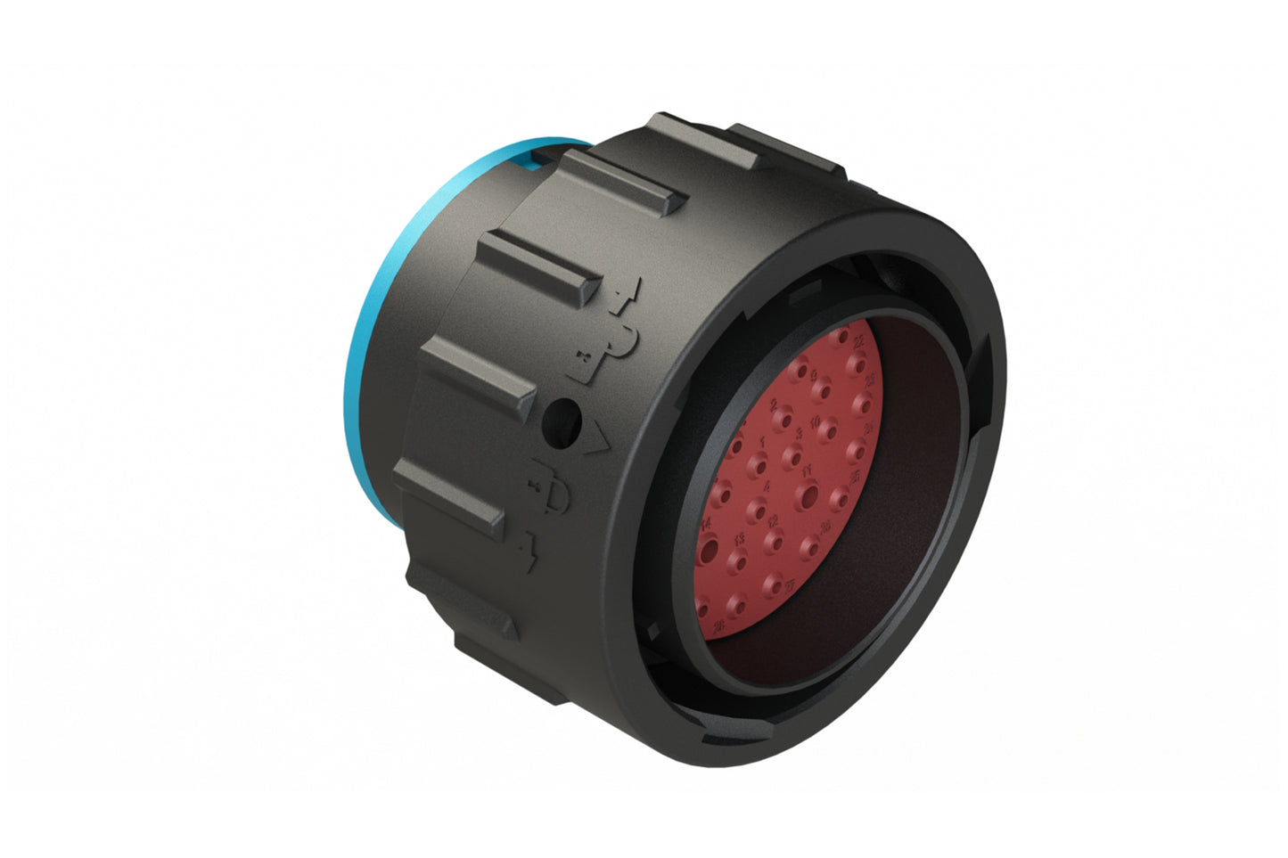 AHDP06-24-35PR-SRA 35 Position Plug, Pin, Shell Size 24, Reduced Diameter Seal (Blue Adapter), Smooth Ring Adapter. HDP26-24-35PE