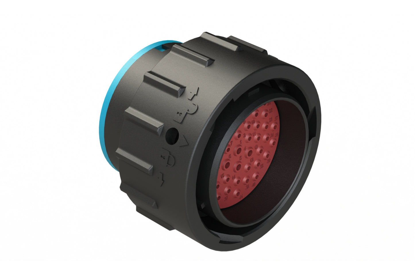 AHDP06-24-47PR-SRA 47 Position Plug, Pin, Shell Size 24, Reduced Diameter Seal (Blue Adapter), Smooth Ring Adapter. HDP26-24-47PE