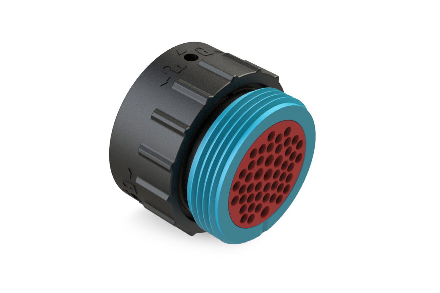 AHDP06-24-47PR-WTA 47 Position Plug, Pin, Shell Size 24, Reduced Diameter Seal (Blue Adapter), Wide Thread Adapter. HDP26-24-47PE-L024