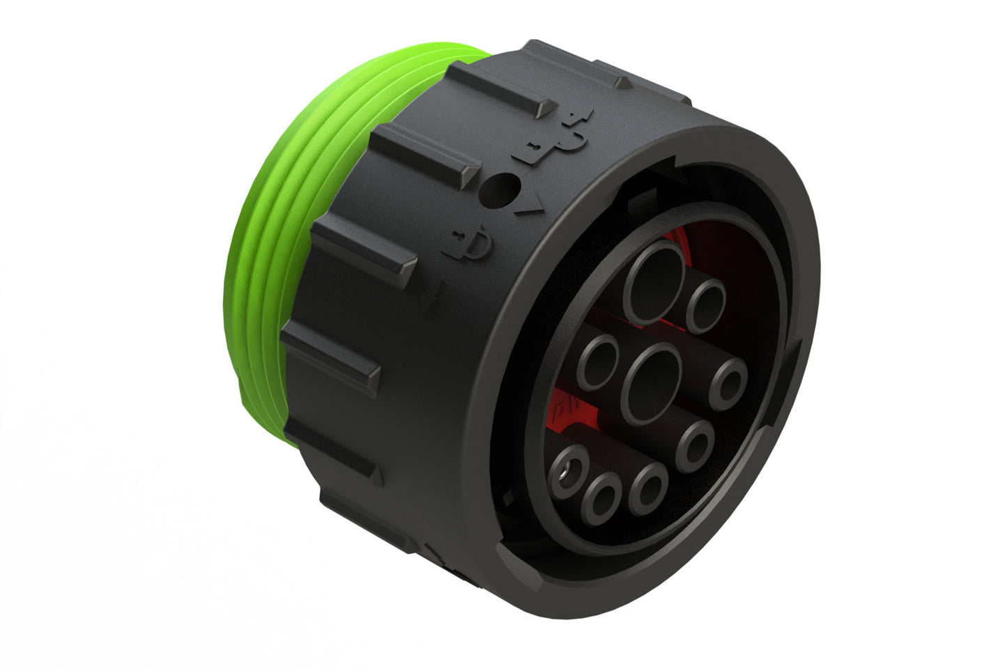 AHDP06-24-91SN-WTA 9 Position ISOBUS Plug, Socket, Shell Size 24, Normal Diameter Seal (Green Adapter), Wide Thread Adapter (WTA). HDP26-24-91SN-L024