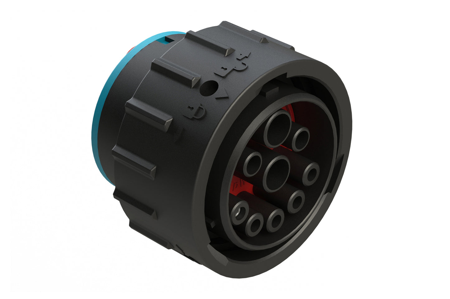 AHDP06-24-91SR-SRA 9 Position ISOBUS Plug, Socket, Shell Size 24, Reduced Diameter Seal (Blue Adapter), Smooth Ring Adapter. HDP26-24-91SE