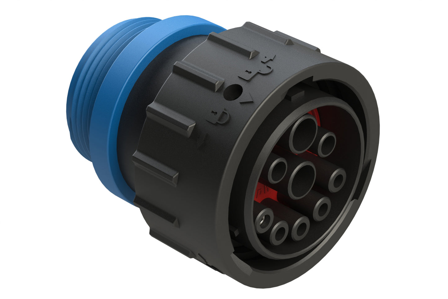 AHDP06-24-91SR-STA 9 Position Plug, Socket, ISOBUS, Shell Size 24, Reduced Diameter Seal (Blue Adapter), Small Thread Adapter. HDP26-24-91SE-L015