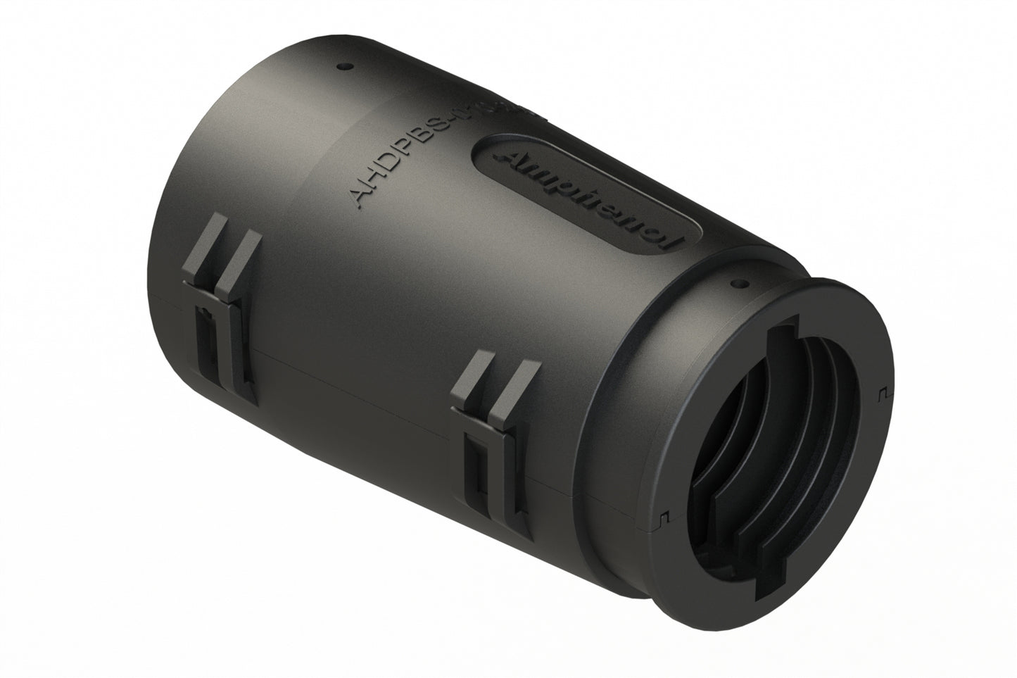 AHDPBS-10L017-2405 Shell Size 24, Backshell, Conduit, Snap-Over, Straight 180°, Use with Backshell Ring Adapter Connectors. 2428-010-2405