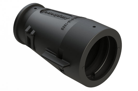 AHDPBS-16L017-1805 Shell Size 18, Backshell, Conduit, Snap-Over, Straight 180°, Use with Backshell Ring Adapter Connectors. 2428-016-1805