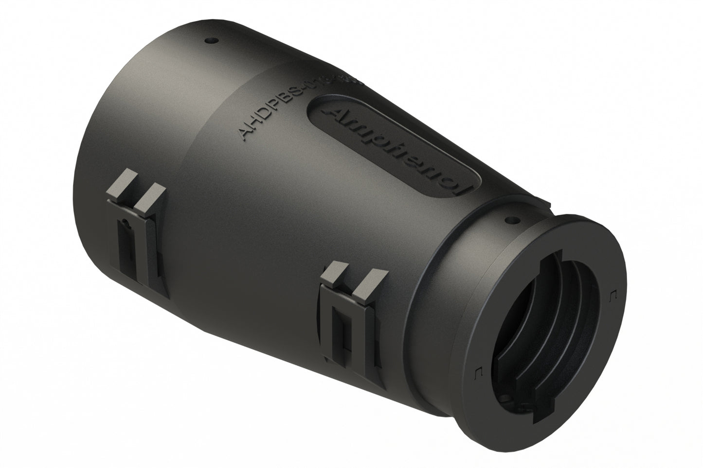 AHDPBS-16L017-1805 Shell Size 18, Backshell, Conduit, Snap-Over, Straight 180°, Use with Backshell Ring Adapter Connectors. 2428-016-1805