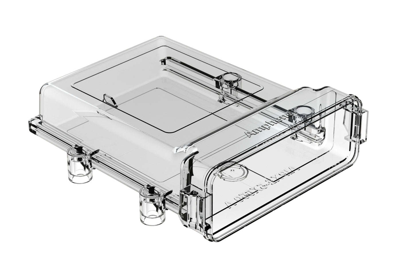 AIPXE-5X650A-E017 Clear, Large Natural Polycarbonate, PCB Enclosure with Vent Hole