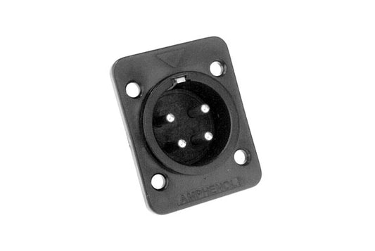 AP-8-22 8 PoleMale Loudspeaker ChassisMount,Thermoplastic Shell, Rectangular Flange, Black Finish