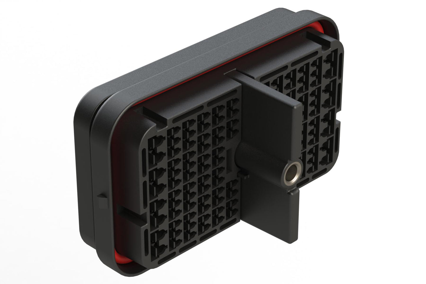 ARB12-128PAR-L018 128 Position Receptacle, Pin, Threaded Insert, Reduced Diameter Seal, Keyed A, Black