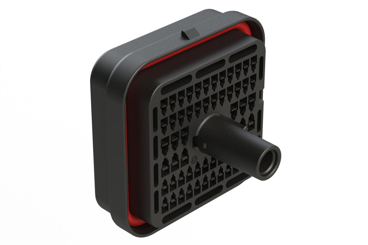 ARB12-60PBR-L018 60 Position Receptacle, Pin, Threaded Insert Reduced Diameter Seal, Keyed B, Black