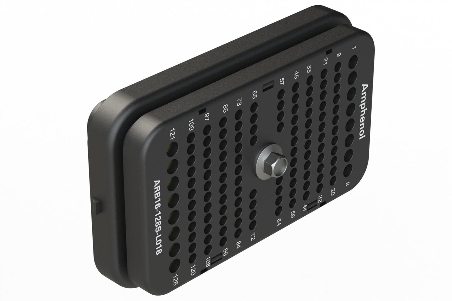 ARB16-128SBR-L018 128 Position Plug, Socket, Jackscrew, Reduced Diameter Seal, Keyed B, Black