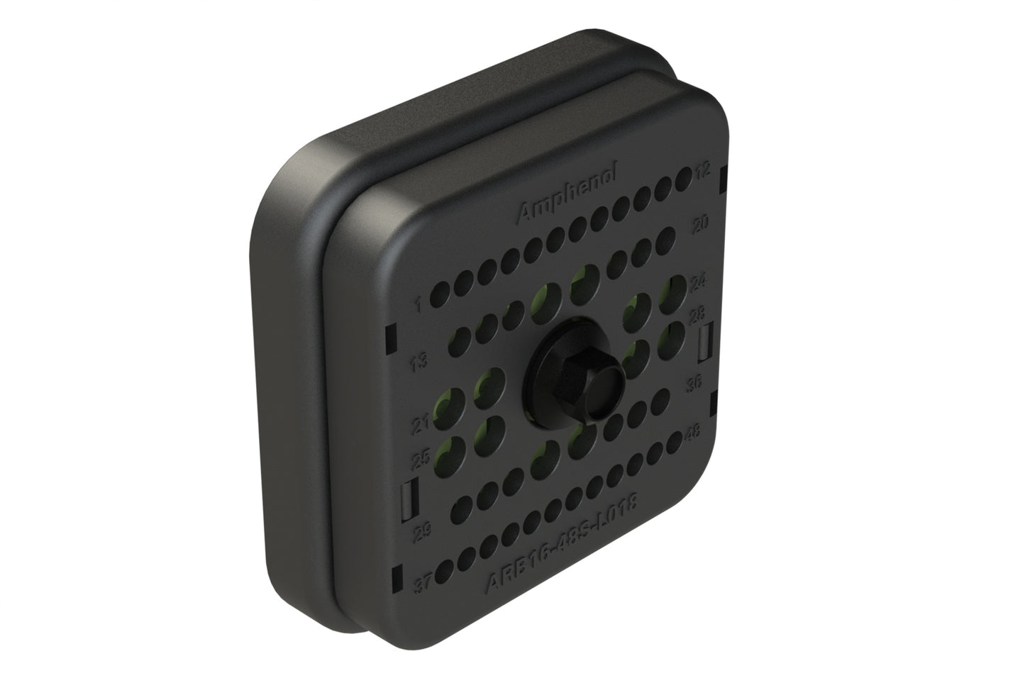 ARB16-48SDR-L018 48 Position Plug, Reduced Diameter Seal, Keyed D, Black. DRB16-48SDE-L018