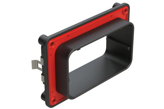 ARBF-1B Interface Flange for 102, 128 Position Receptacles, Keyed B, Black. DRBF-1B