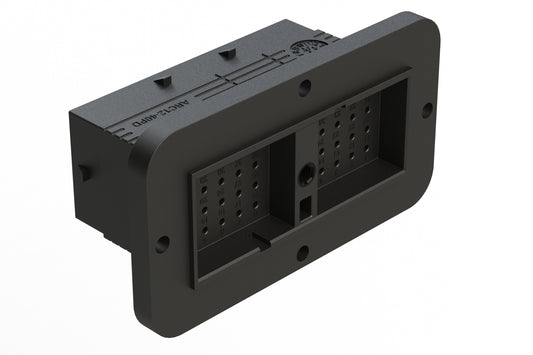 ARC12-40PDR 40 Position Receptacle, Pin Contact, Size 16, Threaded Insert for Jackscrew, Keyed D, Flanged, Reduced Diameter Rear Seal, Dustcap included. DRC12-40PDE