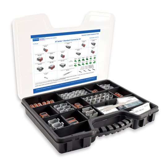 AT-CK-715 AT Standard Connectors Kit. Includes Positions 2,3,4,6,8 and 12 with corresponding wedgelocks, contacts and tool. 715 pieces in case.