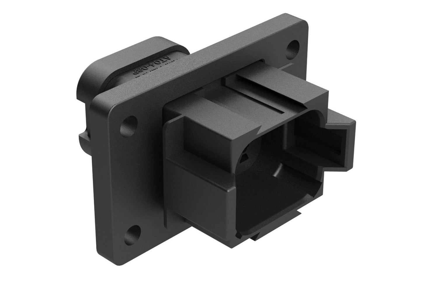 AT04-08PA-LE11 8 Position Receptacle Flange Mount Connector, Pin, Black, Keyed A, with Endcap. DT04-08PA-LE11