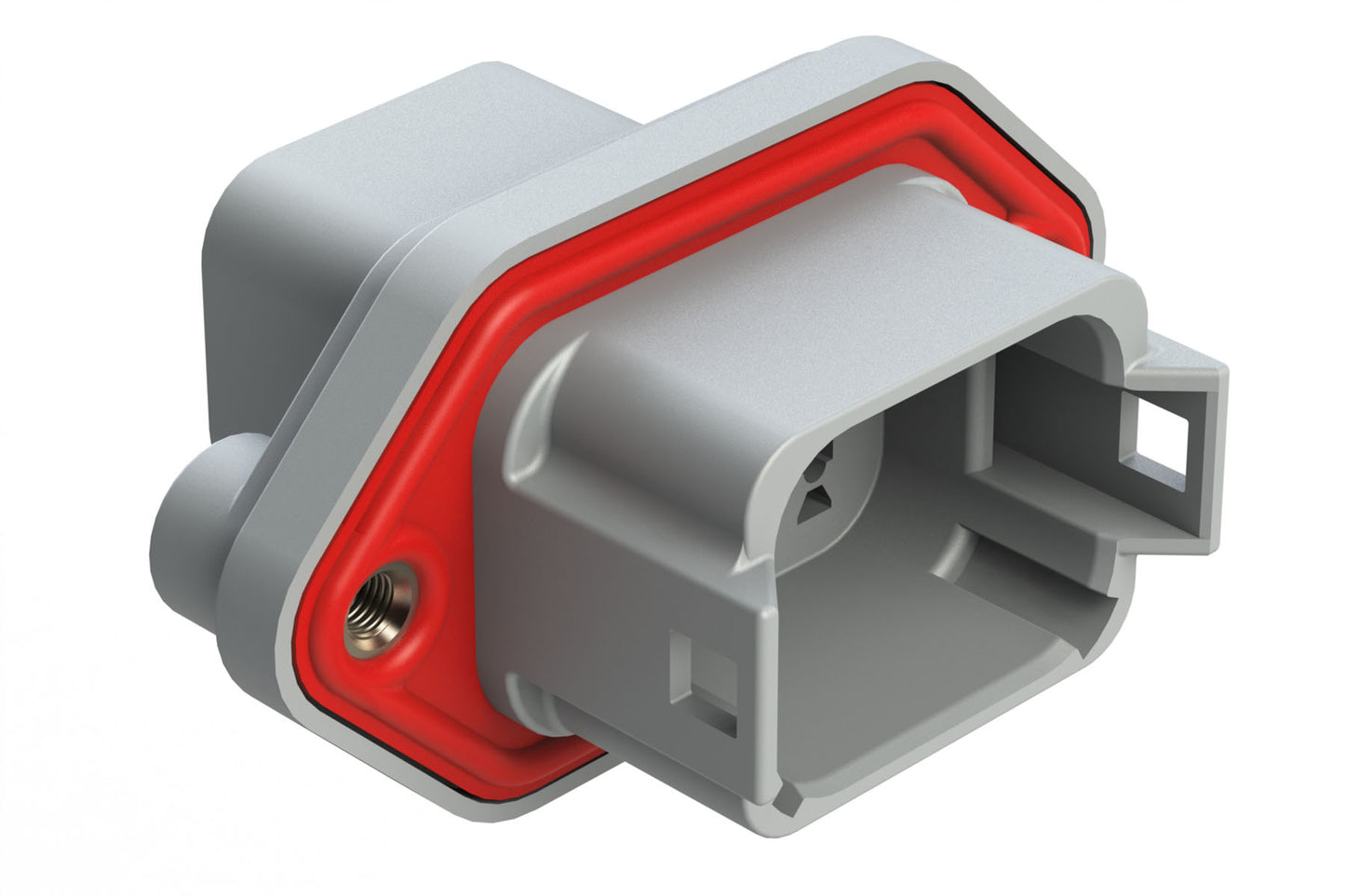AT04-08PA-PM05 8-Way Flange Mount Receptacle with Gasket, Pin, Threaded