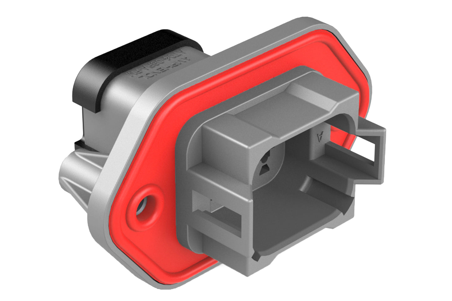 AT04-08PA-PM13 8 Position Receptacle, Pin, Nickel, Panel Mount, Self-Threading, Cap, Keyed A