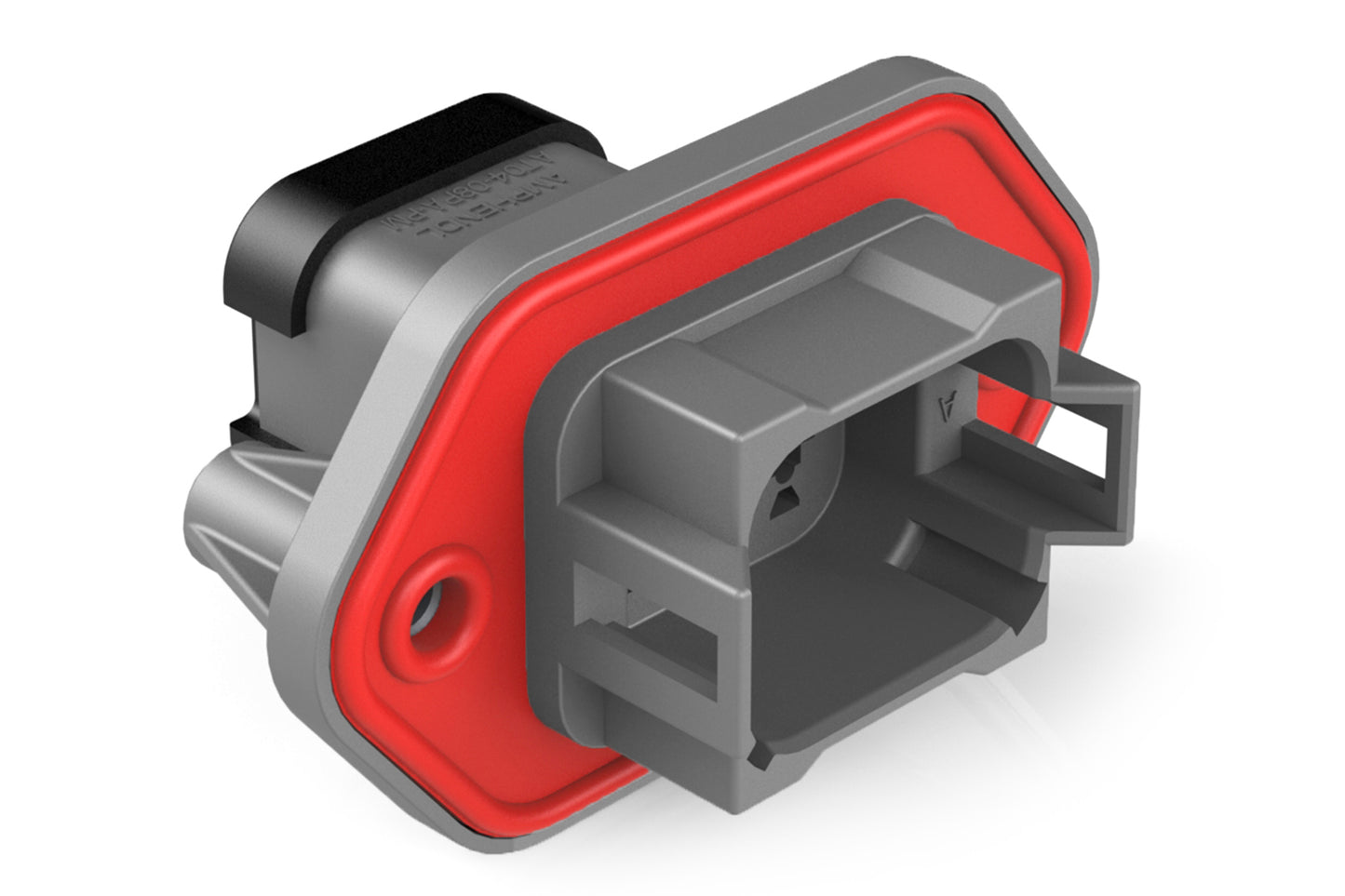 AT04-08PB-PM14 8 Position Receptacle, Pin, Nickel, Panel Mount, Self-Threading, Reduced Diameter Seal, Cap, Keyed B