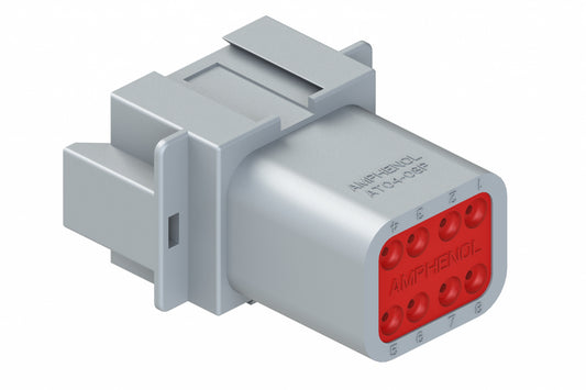 AT04-08PA 8-Way Receptacle, Male Connector with A Position Key. DT04-08PA