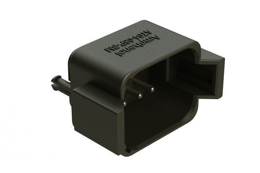 AT04-08PB-BM04 8 Position PCB Flangeless (Snap Fit) Board Mount Receptacle, Pin, Nickel Contact Plating, Potting, Black