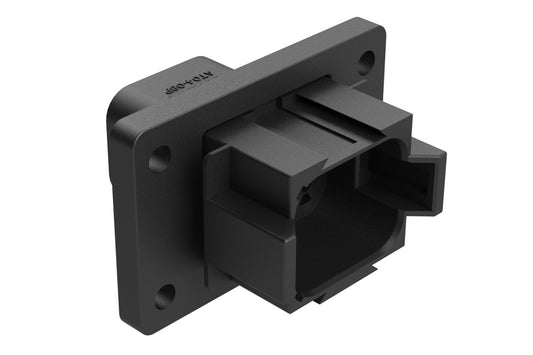 AT04-08PB-L012 8 Position Receptacle Flange Mount Connector, Pin, Black, Keyed B. DT04-08PB-L012