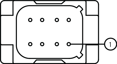 AT04-08PB-PMR7G 8-Way Flange Mount Receptacle, Gasket, Reduced Seal