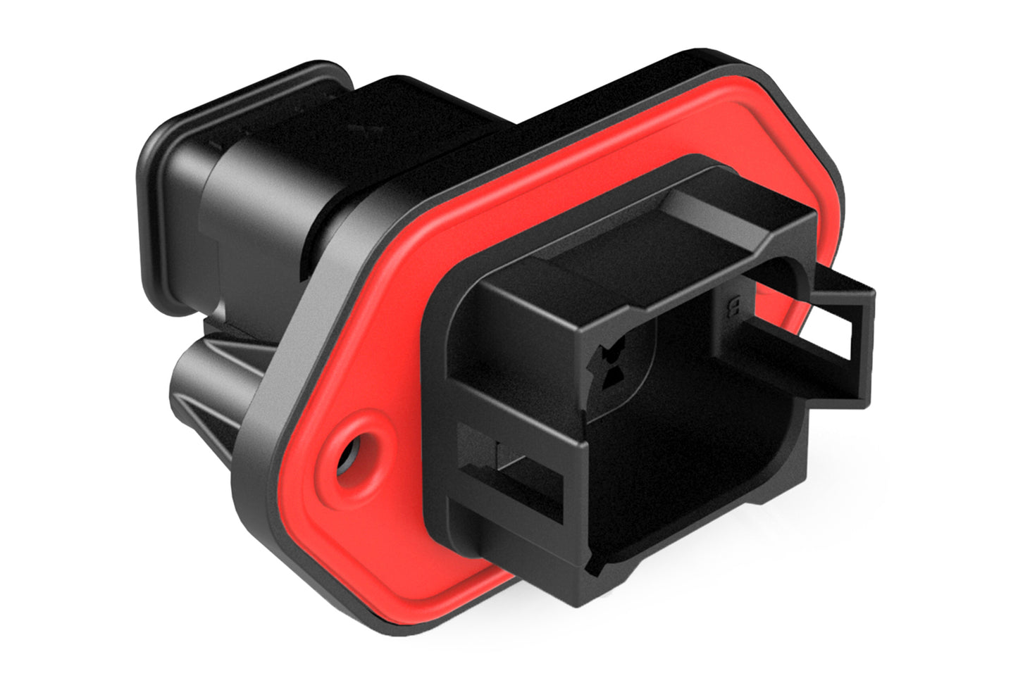 AT04-08PB-PM15 8 Position Receptacle, Pin, Panel Mount, Key B, Self-Threading, Strain Relief