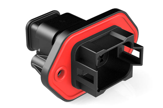 AT04-08PB-PM16 8 Position Receptacle, Pin, Panel Mount, Key B, Self-Threading, Reduced Diameter Seal, Strain Relief