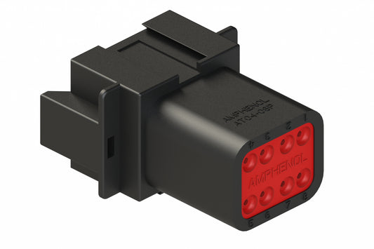AT04-08PB 8-Way Receptacle, Male Connector with B Position Key. DT04-08PB